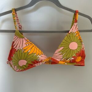 Aerie floral bikini top